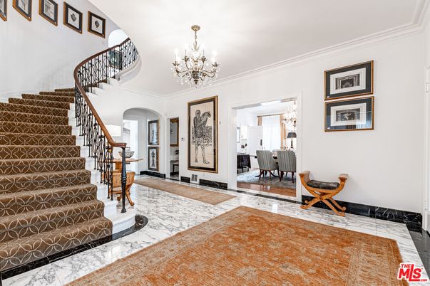 Chandelier, Dining room, Interior, Marble