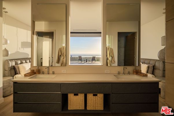 Bathroom, Dual Sink Vanities, Interior, Water, Wood Texture Flooring