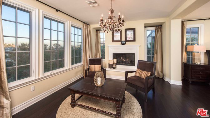 Chandelier, Fireplace, Interior, Wood Texture Flooring