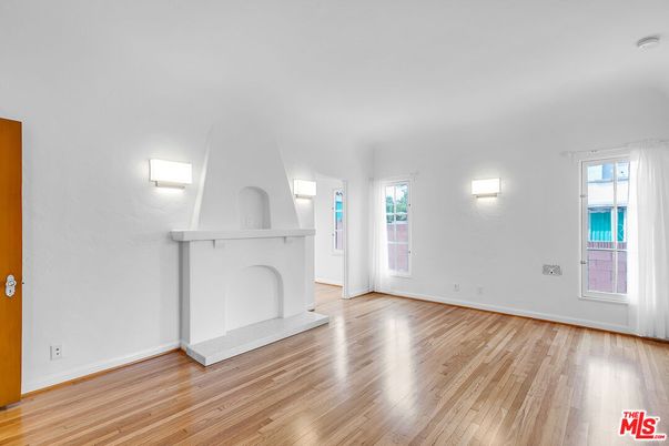 Empty room, Fireplace, Interior, Wood Texture Flooring