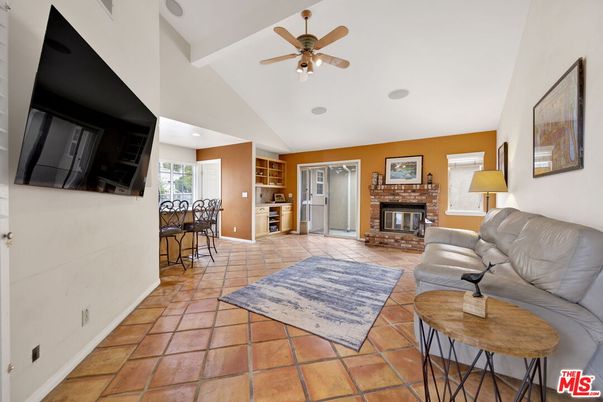 Dining room, Fireplace, Interior, Kitchen, Living room