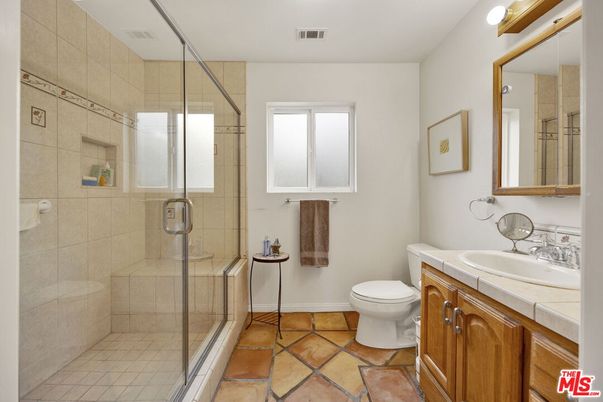 Bathroom, Glass Shower, Interior, Tile Countertops