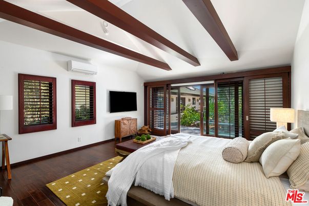 Bedroom, Interior, Wooden Beams, Wood Texture Flooring