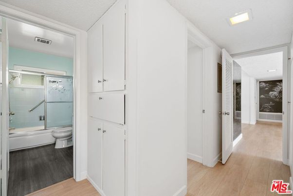 Bathroom, Interior, Recessed Lighting, Wood Texture Flooring