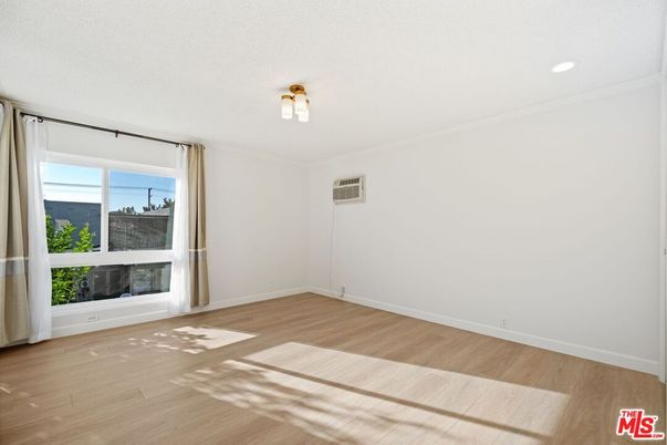 Empty room, Fireplace, Interior, Recessed Lighting, Wood Texture Flooring