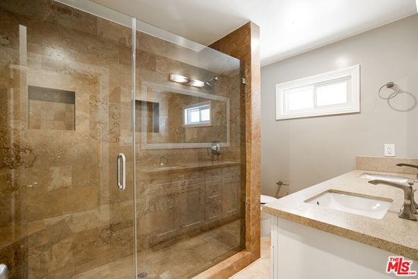 Bathroom, Dual Sink Vanities, Glass Shower, Interior