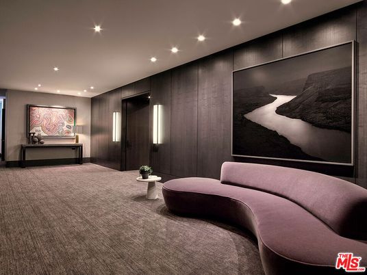 Interior, Recessed Lighting, Theatre Room, Wooden Walls