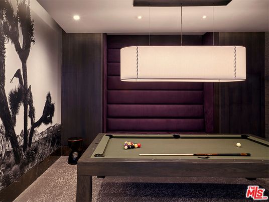 Billiard Table, Game Room, Interior, Pendant Lights, Recessed Lighting