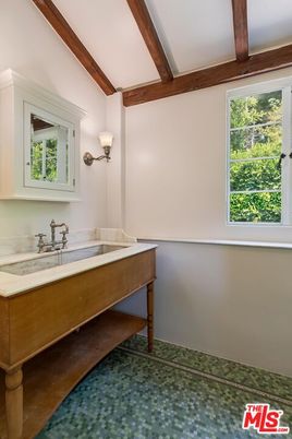 Bathroom, Interior, Wooden Beams