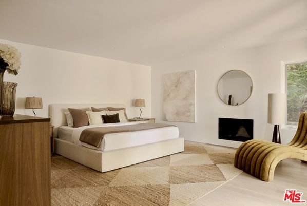 Bedroom, Fireplace, Interior