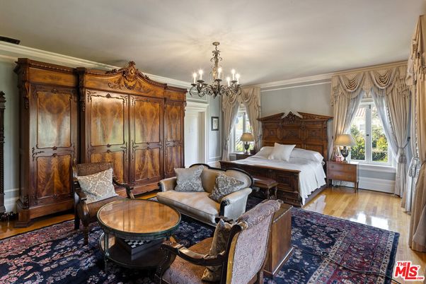 Bedroom, Chandelier, Interior, Wood Texture Flooring
