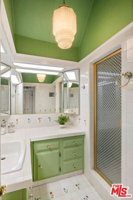 Bathroom, Dual Sink Vanities, Glass Shower, Interior, Tile Countertops