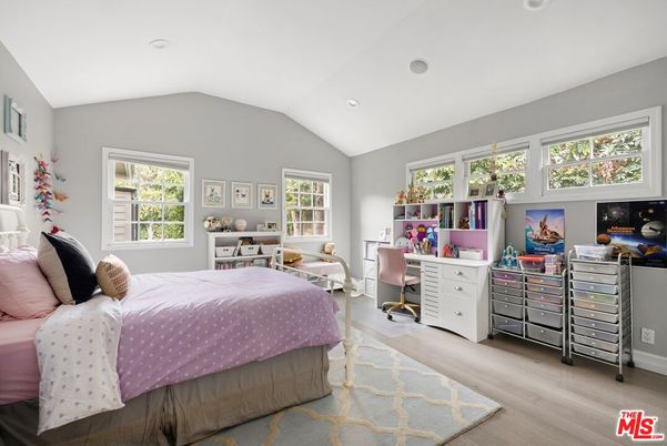 Bedroom, Home Office, Interior, Recessed Lighting, Wood Texture Flooring