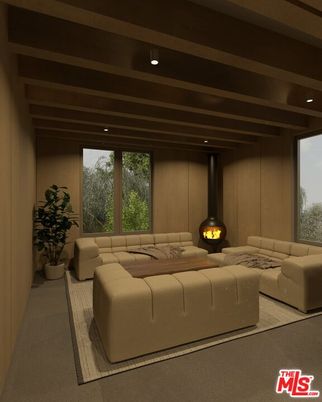 Fireplace, Interior, Living room, Recessed Lighting, Theatre Room
