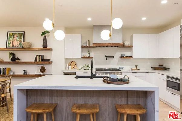 Interior, Kitchen, Pendant Lights, Recessed Lighting, Stainless Steel Appliances