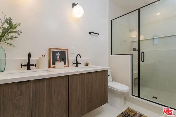Bathroom, Dual Sink Vanities, Glass Shower, Interior