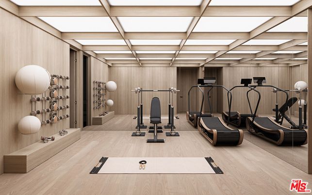 Fitness Equipment, Interior, Wood Texture Flooring