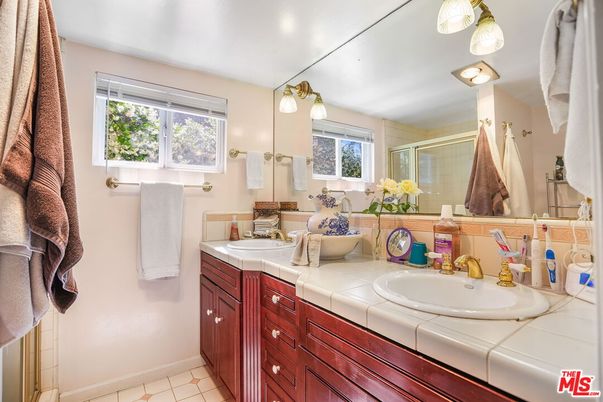 Bathroom, Dual Sink Vanities, Interior, Tile Countertops