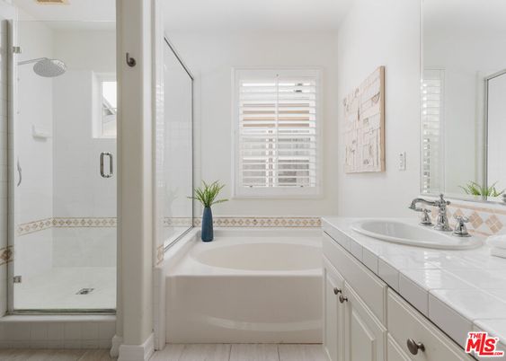 Bathroom, Glass Shower, Interior, Tile Countertops