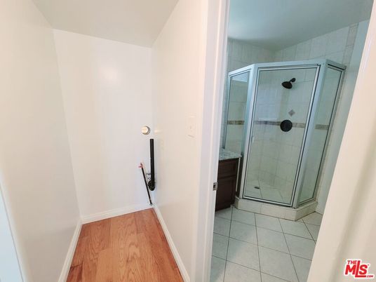 Bathroom, Glass Shower, Interior, Wood Texture Flooring