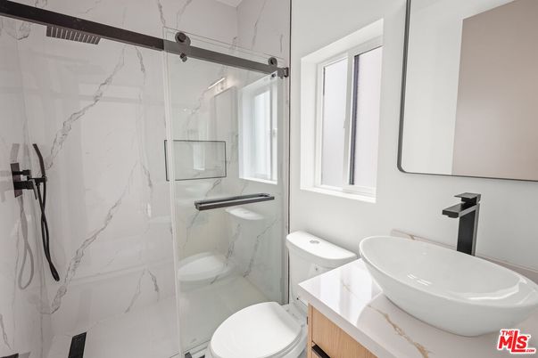 Bathroom, Glass Shower, Interior, Marble Walls