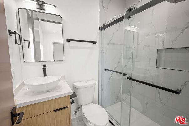 Bathroom, Glass Shower, Interior, Marble Walls