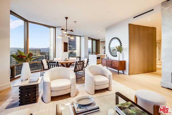 Dining room, Interior, Pendant Lights, Recessed Lighting, Wood Texture Flooring