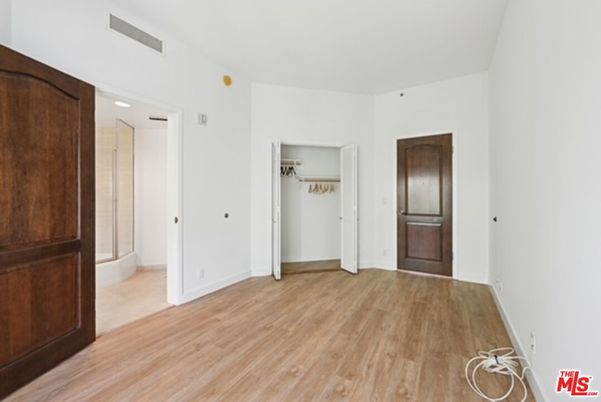 Bathroom, Empty room, Interior, Recessed Lighting, Wood Texture Flooring