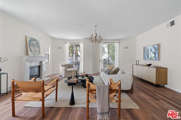 Chandelier, Fireplace, Interior, Living room, Wood Texture Flooring
