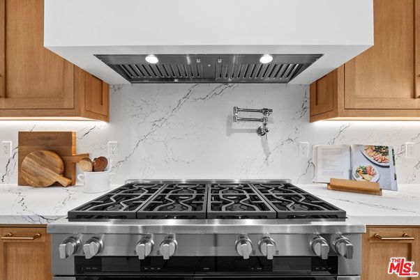 Interior, Kitchen, Marble Walls, Stainless Steel Appliances
