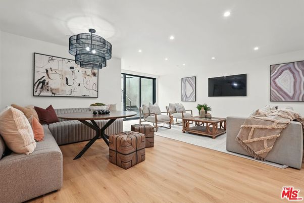 Chandelier, Interior, Living room, Recessed Lighting, Wood Texture Flooring