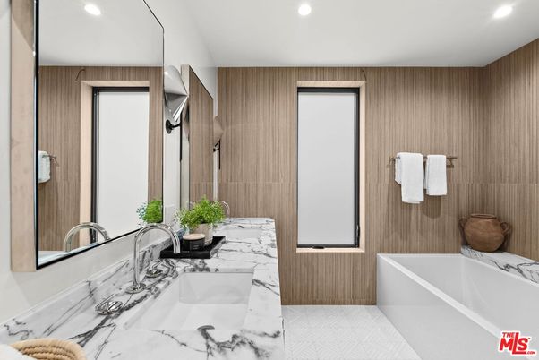 Bathroom, Interior, Recessed Lighting, Wooden Walls