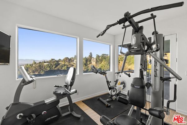 Fitness Equipment, Interior, Wood Texture Flooring