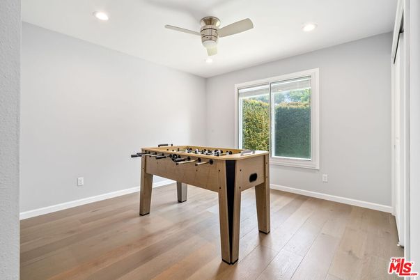 Game Room, Interior, Recessed Lighting, Wood Texture Flooring