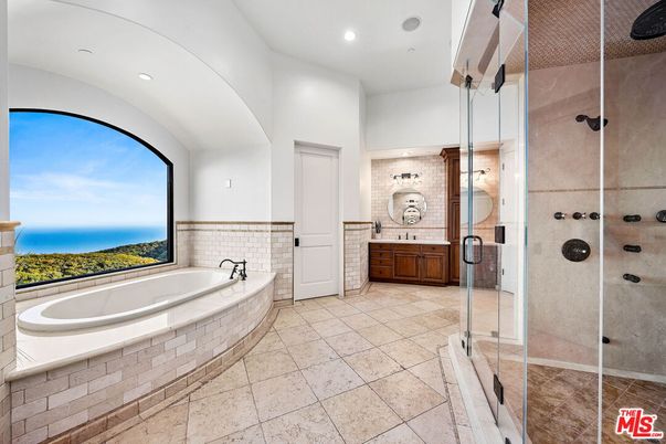 Bathroom, Glass Shower, Interior, Recessed Lighting, Water