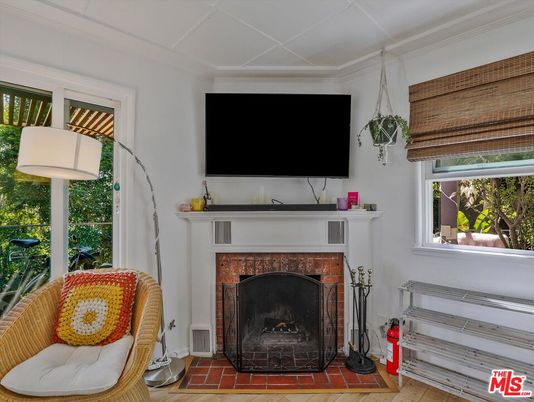 Fireplace, Interior, Wood Texture Flooring
