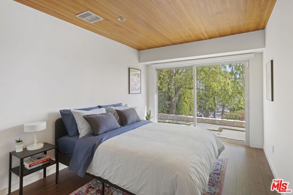 Bedroom, Interior, Recessed Lighting, Wooden Ceilings, Wood Texture Flooring
