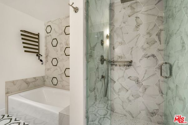 Bathroom, Glass Shower, Interior, Marble Walls