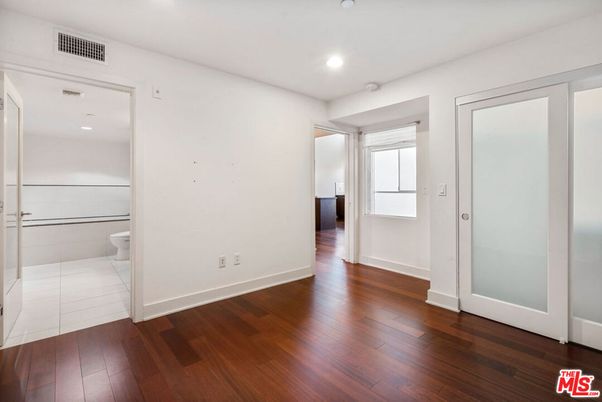 Bathroom, Empty room, Interior, Recessed Lighting, Wood Texture Flooring