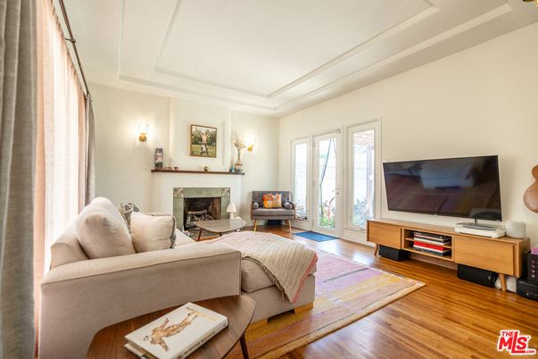 Fireplace, Interior, Living room, Wood Texture Flooring