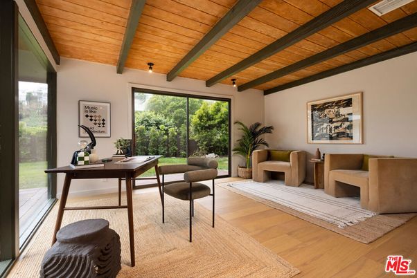 Home Office, Interior, Wooden Beams, Wooden Ceilings, Wood Texture Flooring