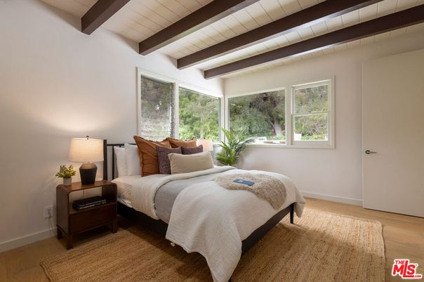 Bedroom, Interior, Wooden Beams, Wood Texture Flooring