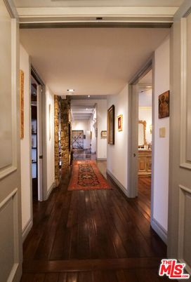 Interior, Recessed Lighting, Stone Walls, Wood Texture Flooring