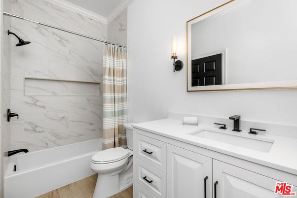 Bathroom, Interior, Marble Walls, Wood Texture Flooring