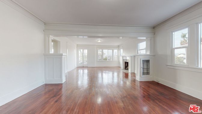 Empty room, Fireplace, Interior, Wood Texture Flooring