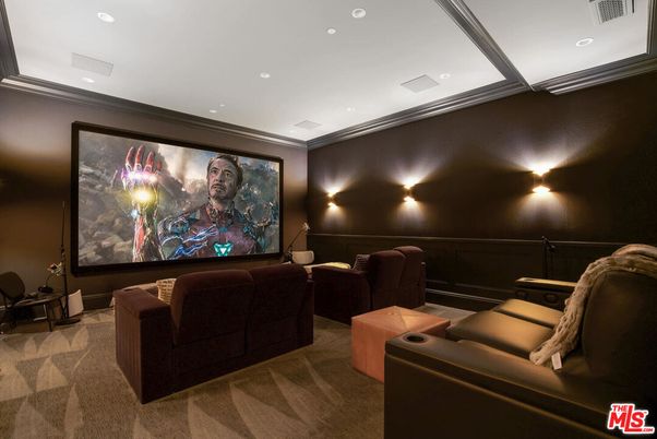 Home Theatre Room, Interior, Projection Screen, Recessed Lighting, Theatre Room