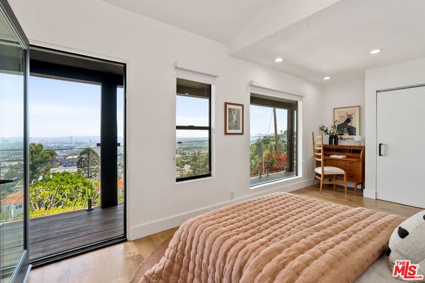Bedroom, Home Office, Interior, Recessed Lighting, Wood Texture Flooring