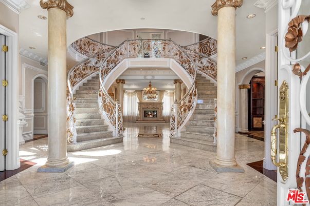 Fireplace, Interior, Marble, Recessed Lighting