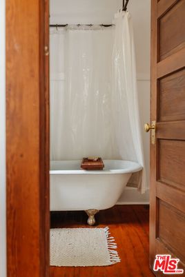 Bathroom, Free Standing Baths, Interior, Wood Texture Flooring