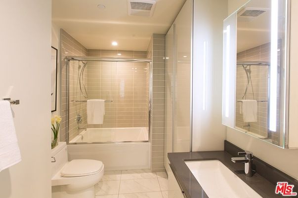 Bathroom, Glass Shower, Interior, Marble, Recessed Lighting